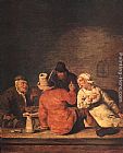 Peasants Canvas Paintings - Peasants in the Tavern